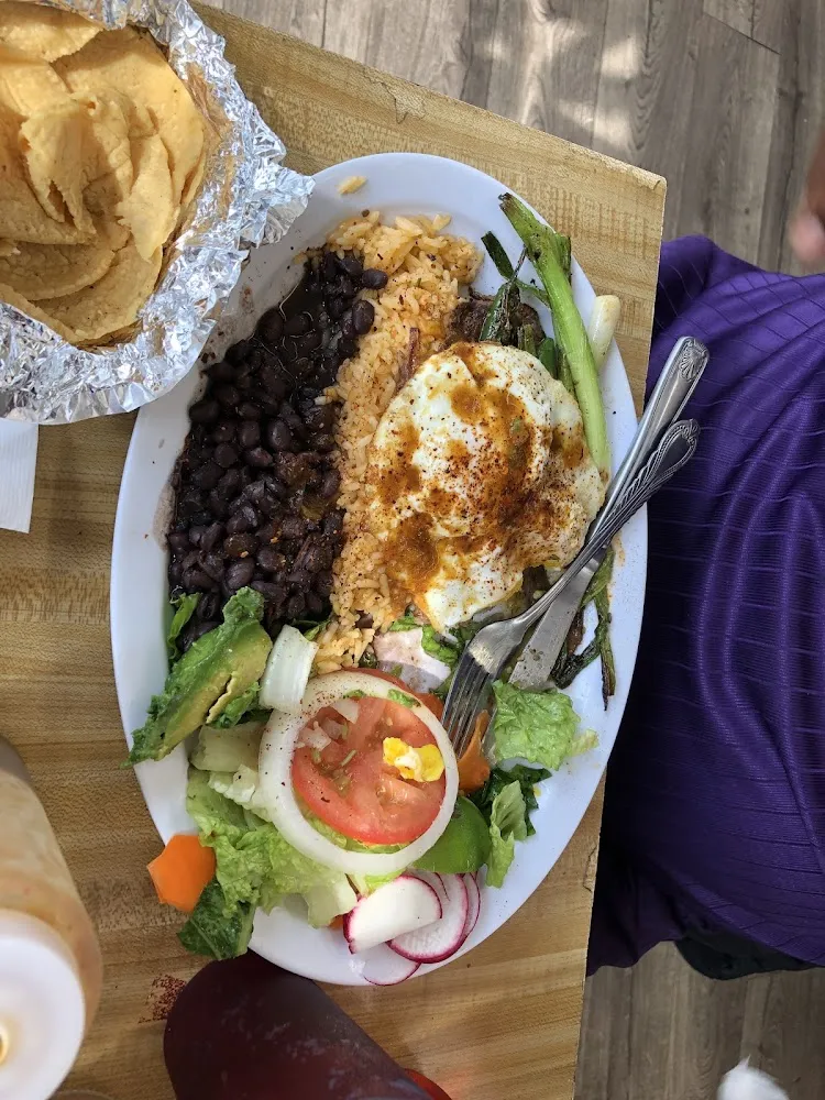 Salad Rice Beans Plate